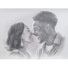 Cliquez pour agrandir portrait au fusain sur commande