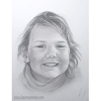 portrait au fusain sur commande