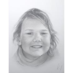 portrait au fusain sur commande