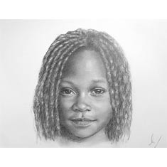 portrait au fusain sur commande