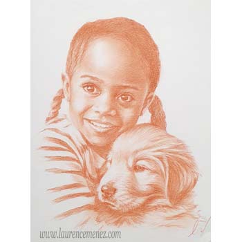 Retour aux portraits portrait à la sanguine sur commande