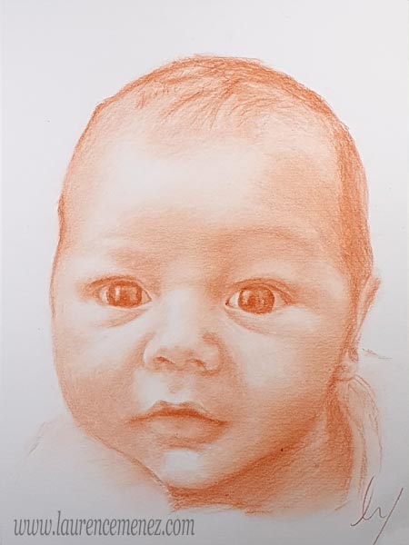 Retour aux portraits portrait à la sanguine sur commande
