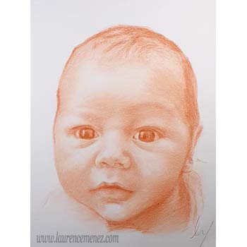 Retour aux portraits portrait à la sanguine sur commande
