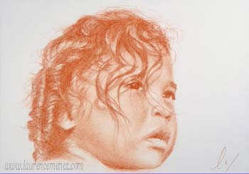 Retour aux portraits portrait à la sanguine sur commande