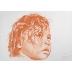 portrait à la sanguine sur commande