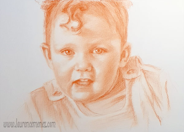 Retour aux portraits portrait à la sanguine sur commande